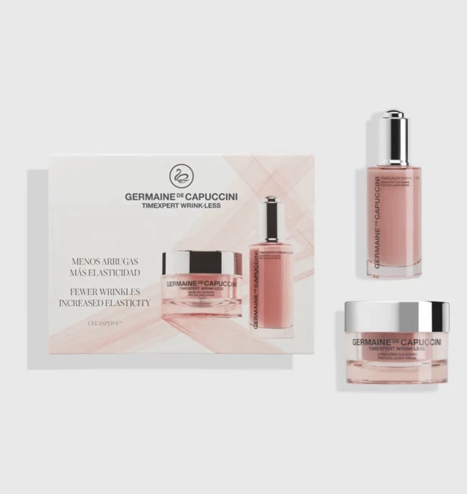 Timexpert Wrink·less
Pro-Collagen Anti-Wrinkle Routine SPF30 Serum 50 ml + Cream 50 ml 1 Timexpert Wrink·less
Pro-Collagen Anti-Wrinkle Routine SPF30
Serum 50 ml + Cream 50 ml